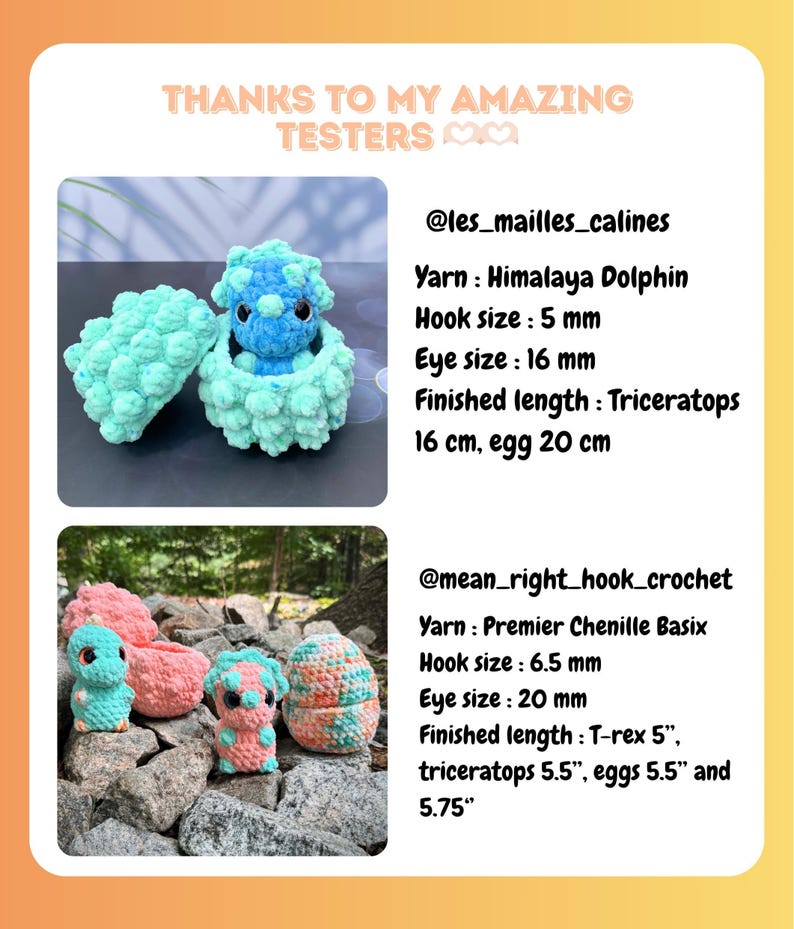 Crochet Hatching Baby Dinosaurs